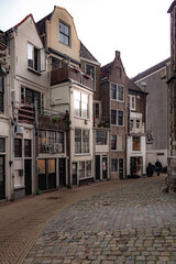 Old streets and buildings in Gouda, Netherlands