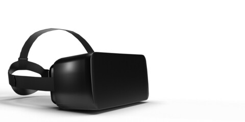 Vr virtual reality simulation headset video play game cyber media gadget electronic technology digital business network experience  future innovation entertainment enjoy happy funny . 3d render