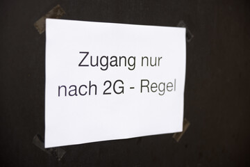 Symbolbild Corona-Virus, Zugang nur mit 2G