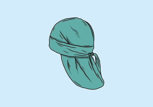 Blue color of durag illustration