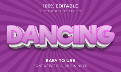 Editable 3d text effect template design