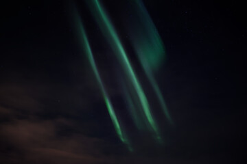 The dance of the Northern Lights in the skies of Iceland