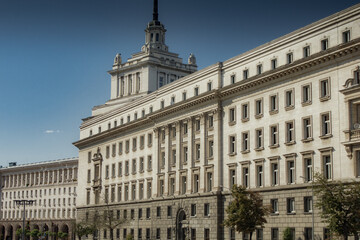 Fototapeta premium Summer day with clear skies in city center of Sofia, Bulgaria