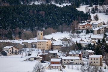 Fototapeta na wymiar village in winter