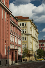 Fototapeta premium Summer day with clear skies in city center of Sofia, Bulgaria