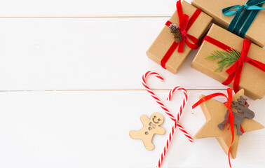 Craft gift boxes for christmas or new year