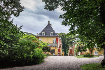 Castle estate during summer day in Ledreborg Slot, Denmark