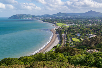 Naklejka premium A view from Killiney Hill over Dublin Bay, Ireland