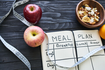 cereal food plan diet organic health wooden background