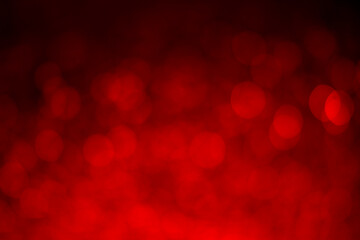 Red glitter vintage lights background. White bokeh on red background. Red heart boked - obrazy, fototapety, plakaty