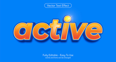 Active editable text effect template style