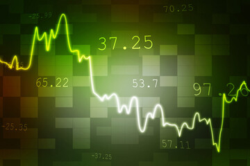 Business Growth graph on technology background, Futuristic raise arrow chart digital transformation abstract technology background. Big data and business growth currency stock and investment economy