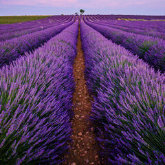 Obraz na płótnie Canvas field of lavender at sunrise