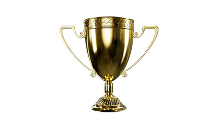 Fototapeta na wymiar beautiful goldish 1st place prize bowl - tournament achievement symbol, isolated - object 3D illustration