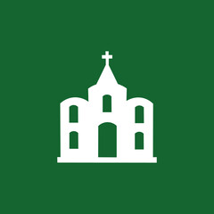 Illustration design of Catholic religious places of worship icon, in a simple and easy style