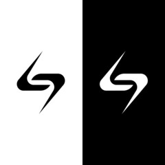 Fototapeta premium flash thunderbolt logo template