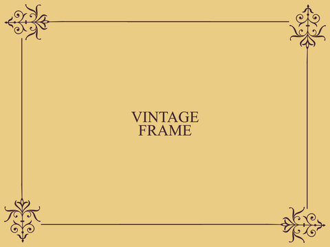 Abstract Vintage Frame Free Vector Background