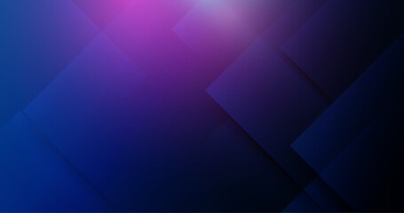 Abstract geometric shape with glowing light dynamic blue and purple background. Futuristic technology digital hi-tech concept. Banner, posters, cards, headers, website