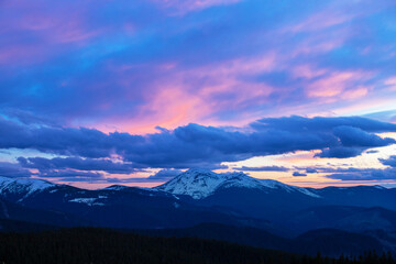 Evening colors of the sky