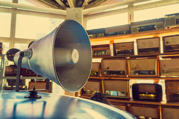 speaker, Megaphone.Vintage loudspeaker.