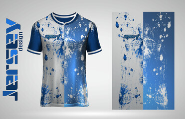 Sport jersey t-shirt. Soccer jersey mockup for football club. Sport pattern fabric textile. Sport background texture pattern - obrazy, fototapety, plakaty