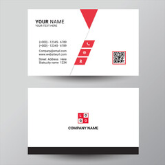 Red business card design template	
