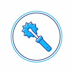 Filled outline Cutter roll for honey icon isolated on white background. Tool of the beekeeper. Vector