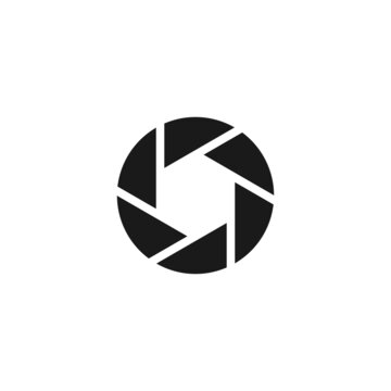 Camera lens logo design initial letter O. photography logo