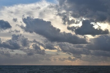 clouds over the sea