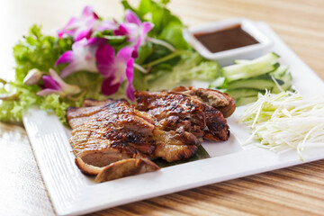 Asian lacquered duck