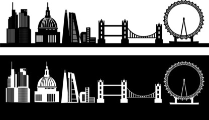 Vector to the skyline horizontal banner 