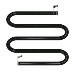 Obraz premium Start and finish line for race. vector