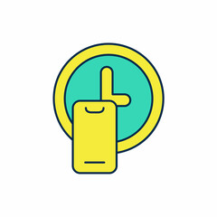 Filled outline Round the clock delivery icon isolated on white background. Vector