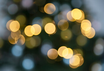 Obraz premium Blurred view of Christmas tree