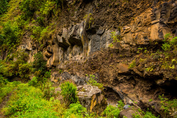 Tropical mountains in Garafia, La Palma Island, Canary Islands, Spain