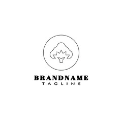 cotton flowers logo cartoon icon design template black isolated vector illustration