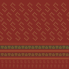Ikat Jamaica lanna Thai fabric pattern 