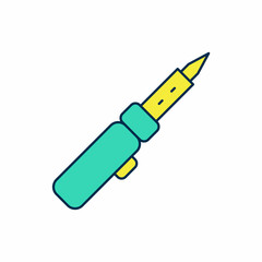 Filled outline Soldering iron icon isolated on white background. Vector