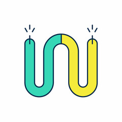 Filled outline Electric cable icon isolated on white background. Electrical wire. Vector