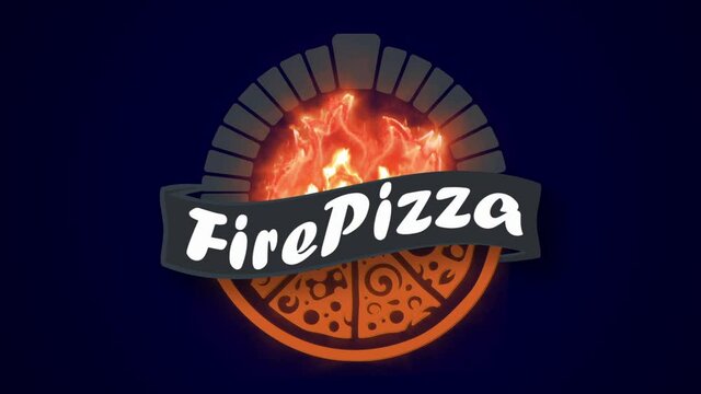 italian hot pizza oven logo