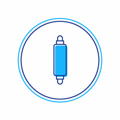 Filled outline Rolling pin icon isolated on white background. Vector