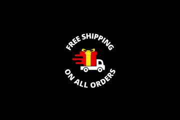 Obraz premium free shipping event flyer or banner on all orders