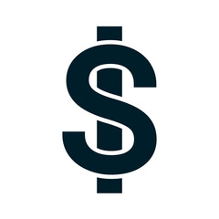 Dollar sign icon. Vector object