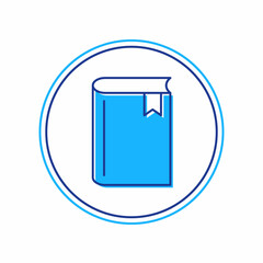 Filled outline Book icon isolated on white background. Vector