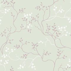 Obraz na płótnie Canvas seamless pattern of branches and leaves