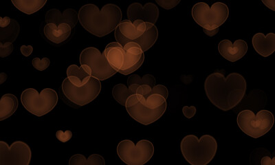 Naklejka na ściany i meble Background template bokeh heart love hearts in love