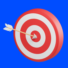 bullseye arrow target 3d illustration