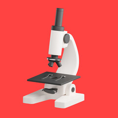 microscope 3d illustration
