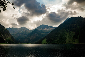 Berglandschaft, Vilsalpsee, Tannheimer Tal, Reutte, Tirol, Österreich