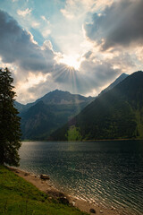 Berglandschaft, Vilsalpsee, Tannheimer Tal, Reutte, Tirol, Österreich